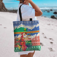 Personalised Tafea Joyeux Noel Tote Bag Proud To Be a Ni-Van Sand Drawing Art - Polynesian Pride