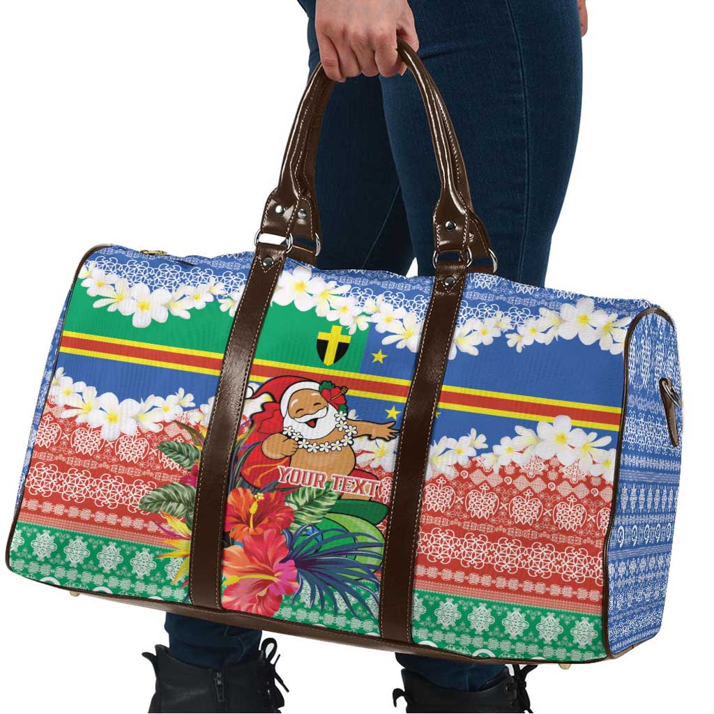 Personalised Tafea Joyeux Noel Travel Bag Proud To Be a Ni-Van Sand Drawing Art - Polynesian Pride