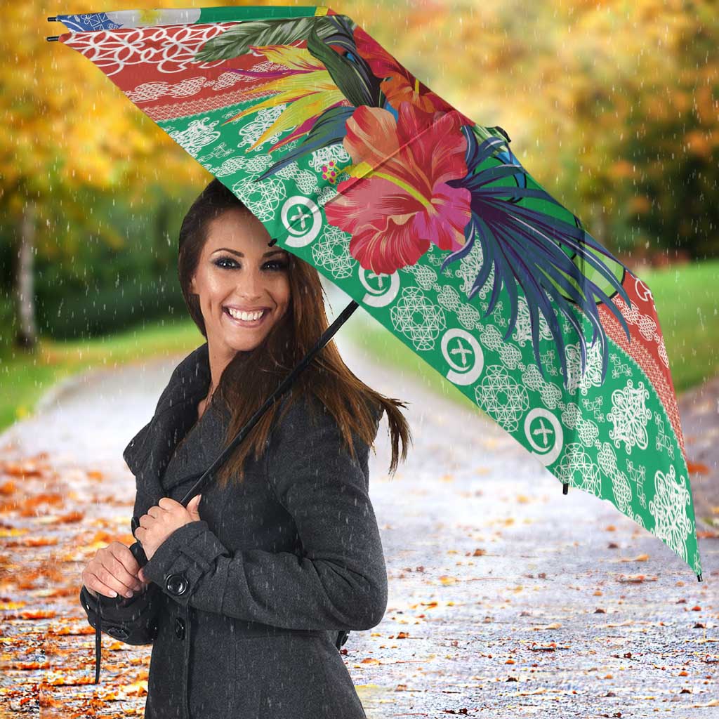 Personalised Tafea Joyeux Noel Umbrella Proud To Be a Ni-Van Sand Drawing Art - Polynesian Pride
