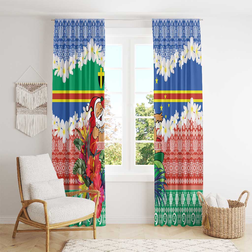 Personalised Tafea Joyeux Noel Window Curtain Proud To Be a Ni-Van Sand Drawing Art - Polynesian Pride