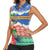 Personalised Tafea Joyeux Noel Women Sleeveless Polo Shirt Proud To Be a Ni-Van Sand Drawing Art - Polynesian Pride