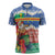 Personalised Tafea Joyeux Noel Zipper Polo Shirt Proud To Be a Ni-Van Sand Drawing Art - Polynesian Pride