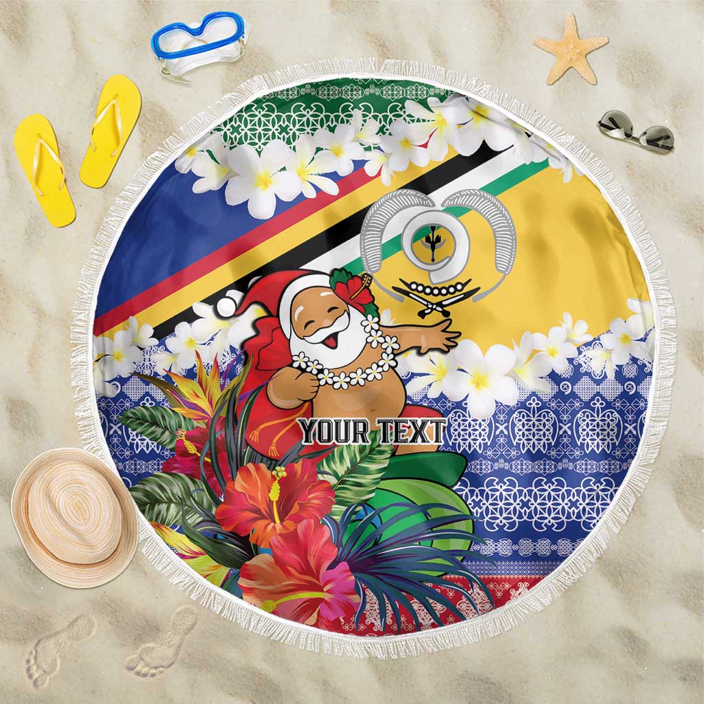 Personalised Torba Joyeux Noel Beach Blanket Proud To Be a Ni-Van Sand Drawing Art - Polynesian Pride