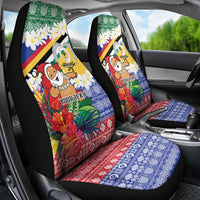 Personalised Torba Joyeux Noel Car Seat Cover Proud To Be a Ni-Van Sand Drawing Art - Polynesian Pride