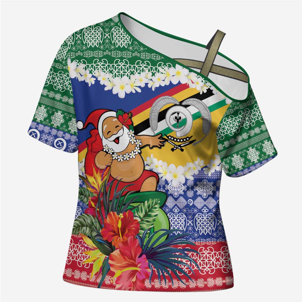Personalised Torba Joyeux Noel Cross Shoulder Shirt Proud To Be a Ni-Van Sand Drawing Art - Polynesian Pride
