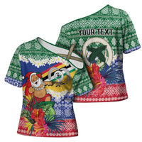Personalised Torba Joyeux Noel Cross Shoulder Shirt Proud To Be a Ni-Van Sand Drawing Art - Polynesian Pride