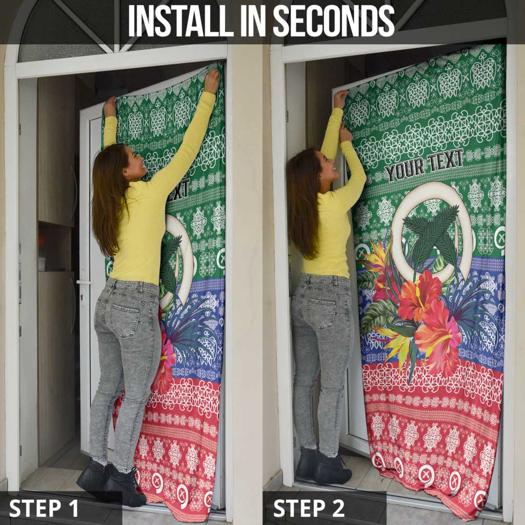 Personalised Torba Joyeux Noel Door Cover Proud To Be a Ni-Van Sand Drawing Art - Polynesian Pride