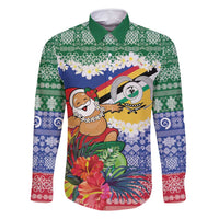 Personalised Torba Joyeux Noel Family Matching Mermaid Dress and Hawaiian Shirt Proud To Be a Ni-Van Sand Drawing Art - Polynesian Pride