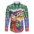 Personalised Torba Joyeux Noel Family Matching Off The Shoulder Long Sleeve Dress and Hawaiian Shirt Proud To Be a Ni-Van Sand Drawing Art - Polynesian Pride