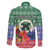Personalised Torba Joyeux Noel Family Matching Off The Shoulder Long Sleeve Dress and Hawaiian Shirt Proud To Be a Ni-Van Sand Drawing Art - Polynesian Pride