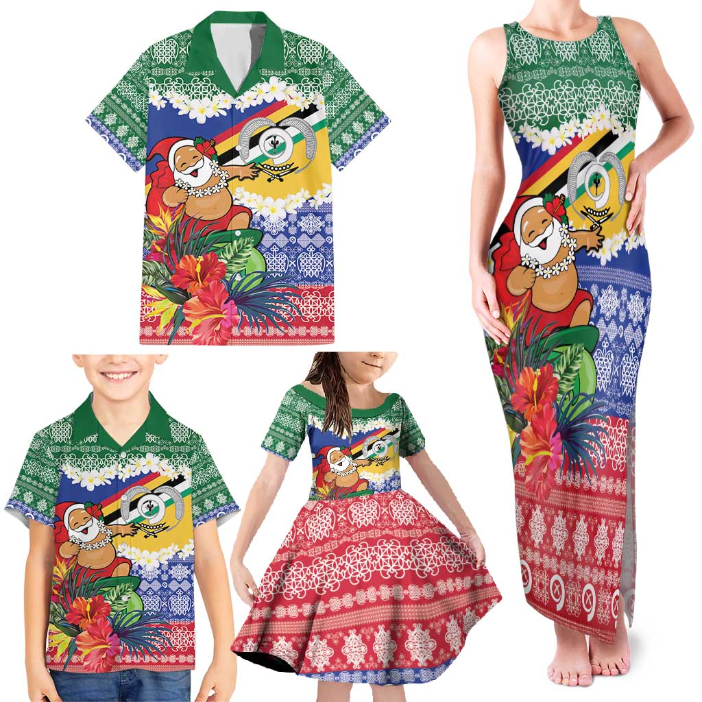 Personalised Torba Joyeux Noel Family Matching Tank Maxi Dress and Hawaiian Shirt Proud To Be a Ni-Van Sand Drawing Art - Polynesian Pride