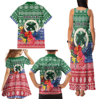 Personalised Torba Joyeux Noel Family Matching Tank Maxi Dress and Hawaiian Shirt Proud To Be a Ni-Van Sand Drawing Art - Polynesian Pride