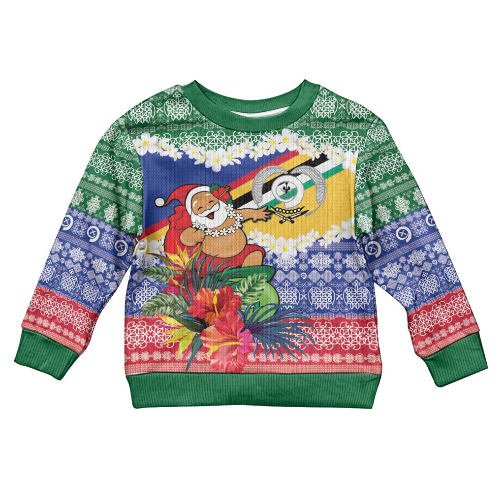 Personalised Torba Joyeux Noel Kid Ugly Christmas Sweater Proud To Be a Ni-Van Sand Drawing Art - Polynesian Pride