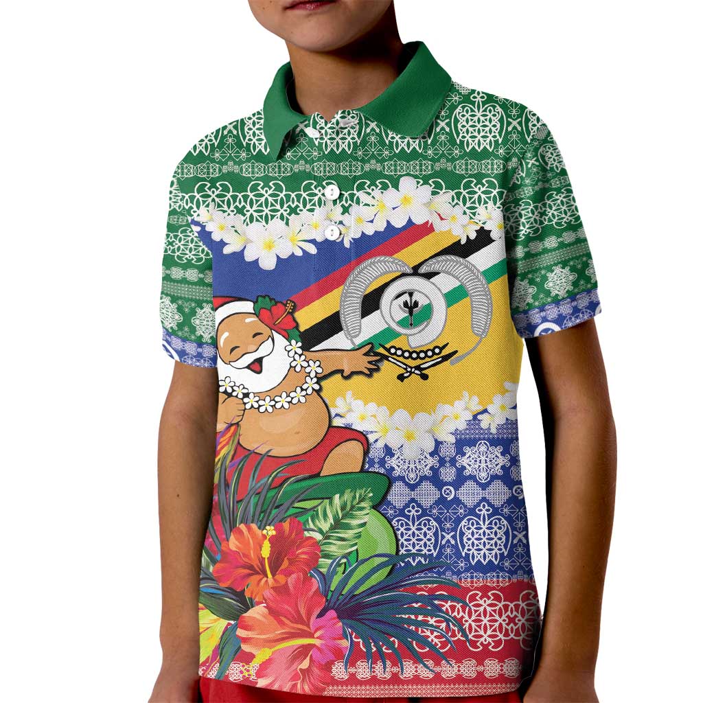 Personalised Torba Joyeux Noel Kid Polo Shirt Proud To Be a Ni-Van Sand Drawing Art - Polynesian Pride