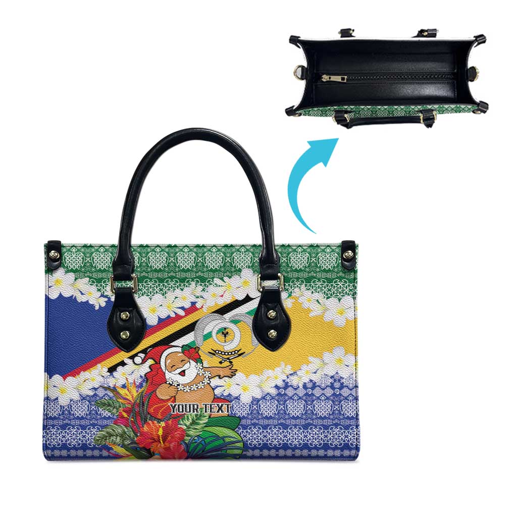 Personalised Torba Joyeux Noel Leather Bag Proud To Be a Ni-Van Sand Drawing Art - Polynesian Pride