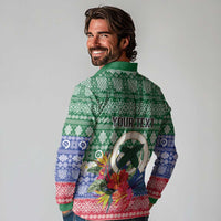 Personalised Torba Joyeux Noel Long Sleeve Polo Shirt Proud To Be a Ni-Van Sand Drawing Art - Polynesian Pride