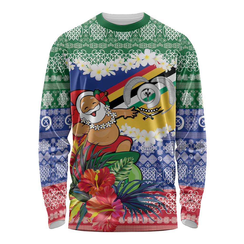 Personalised Torba Joyeux Noel Long Sleeve Shirt Proud To Be a Ni-Van Sand Drawing Art - Polynesian Pride