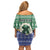Personalised Torba Joyeux Noel Off Shoulder Short Dress Proud To Be a Ni-Van Sand Drawing Art - Polynesian Pride