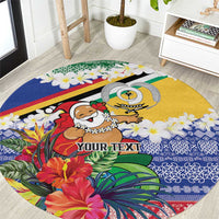 Personalised Torba Joyeux Noel Round Carpet Proud To Be a Ni-Van Sand Drawing Art - Polynesian Pride