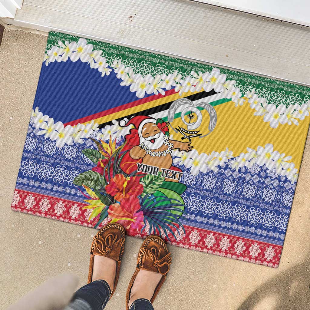 Personalised Torba Joyeux Noel Rubber Doormat Proud To Be a Ni-Van Sand Drawing Art - Polynesian Pride