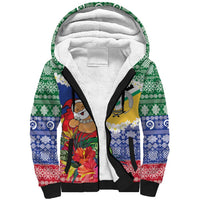 Personalised Torba Joyeux Noel Sherpa Hoodie Proud To Be a Ni-Van Sand Drawing Art - Polynesian Pride