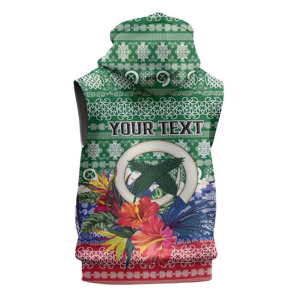 Personalised Torba Joyeux Noel Sleeveless Zip Hoodie Proud To Be a Ni-Van Sand Drawing Art - Polynesian Pride