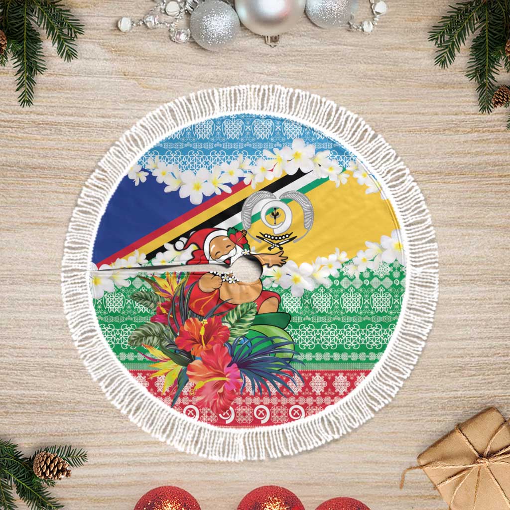 Torba Joyeux Noel Tree Skirt Proud To Be a Ni-Van Sand Drawing Art - Polynesian Pride