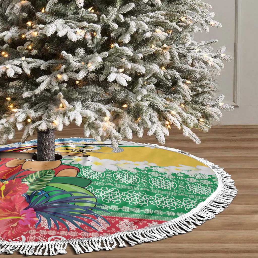 Torba Joyeux Noel Tree Skirt Proud To Be a Ni-Van Sand Drawing Art - Polynesian Pride