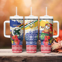 Personalised Torba Joyeux Noel Tumbler With Handle Proud To Be a Ni-Van Sand Drawing Art - Polynesian Pride