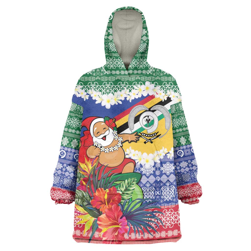 Personalised Torba Joyeux Noel Wearable Blanket Hoodie Proud To Be a Ni-Van Sand Drawing Art - Polynesian Pride