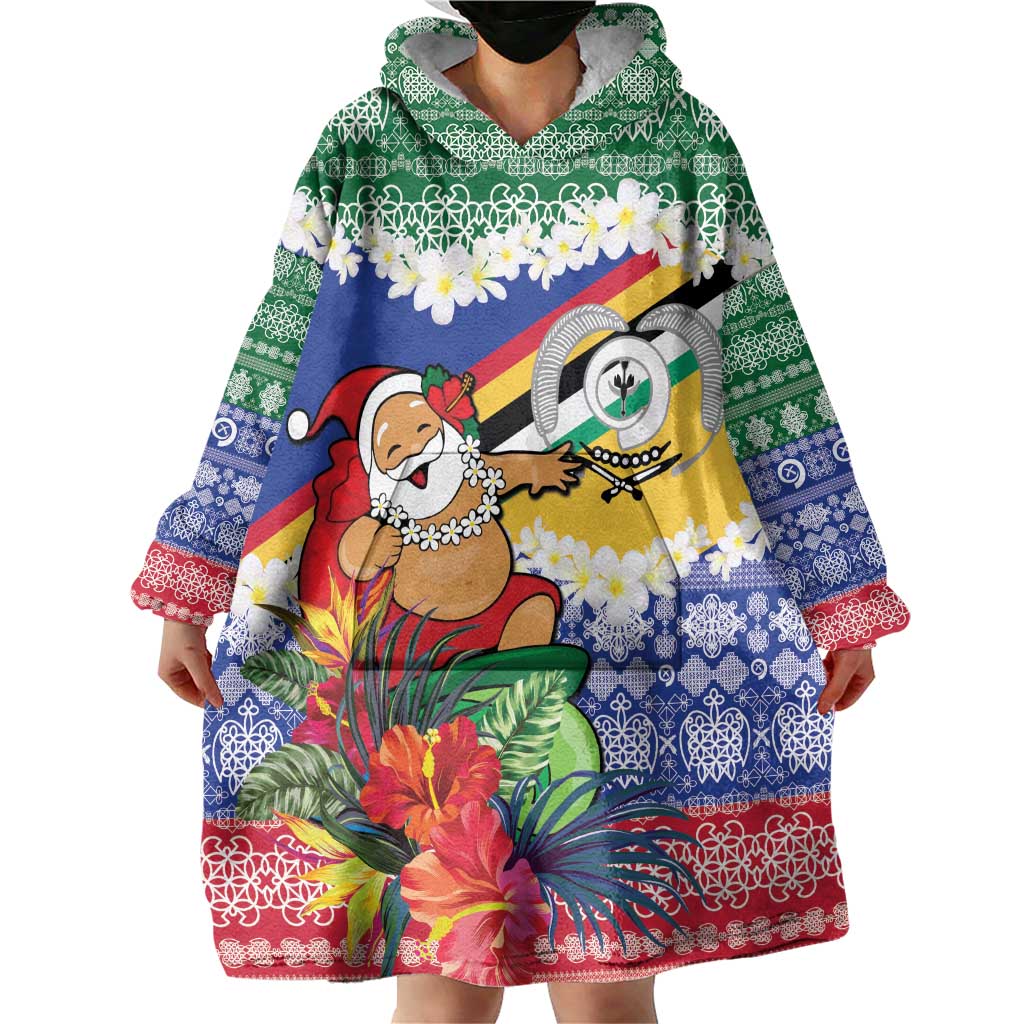Personalised Torba Joyeux Noel Wearable Blanket Hoodie Proud To Be a Ni-Van Sand Drawing Art - Polynesian Pride