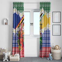 Personalised Torba Joyeux Noel Window Curtain Proud To Be a Ni-Van Sand Drawing Art - Polynesian Pride