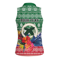 Personalised Torba Joyeux Noel Women Sleeveless Polo Shirt Proud To Be a Ni-Van Sand Drawing Art - Polynesian Pride