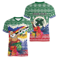 Personalised Torba Joyeux Noel Women V-Neck T-Shirt Proud To Be a Ni-Van Sand Drawing Art - Polynesian Pride