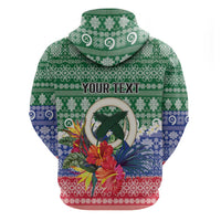 Personalised Torba Joyeux Noel Zip Hoodie Proud To Be a Ni-Van Sand Drawing Art - Polynesian Pride