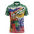 Personalised Torba Joyeux Noel Zipper Polo Shirt Proud To Be a Ni-Van Sand Drawing Art - Polynesian Pride