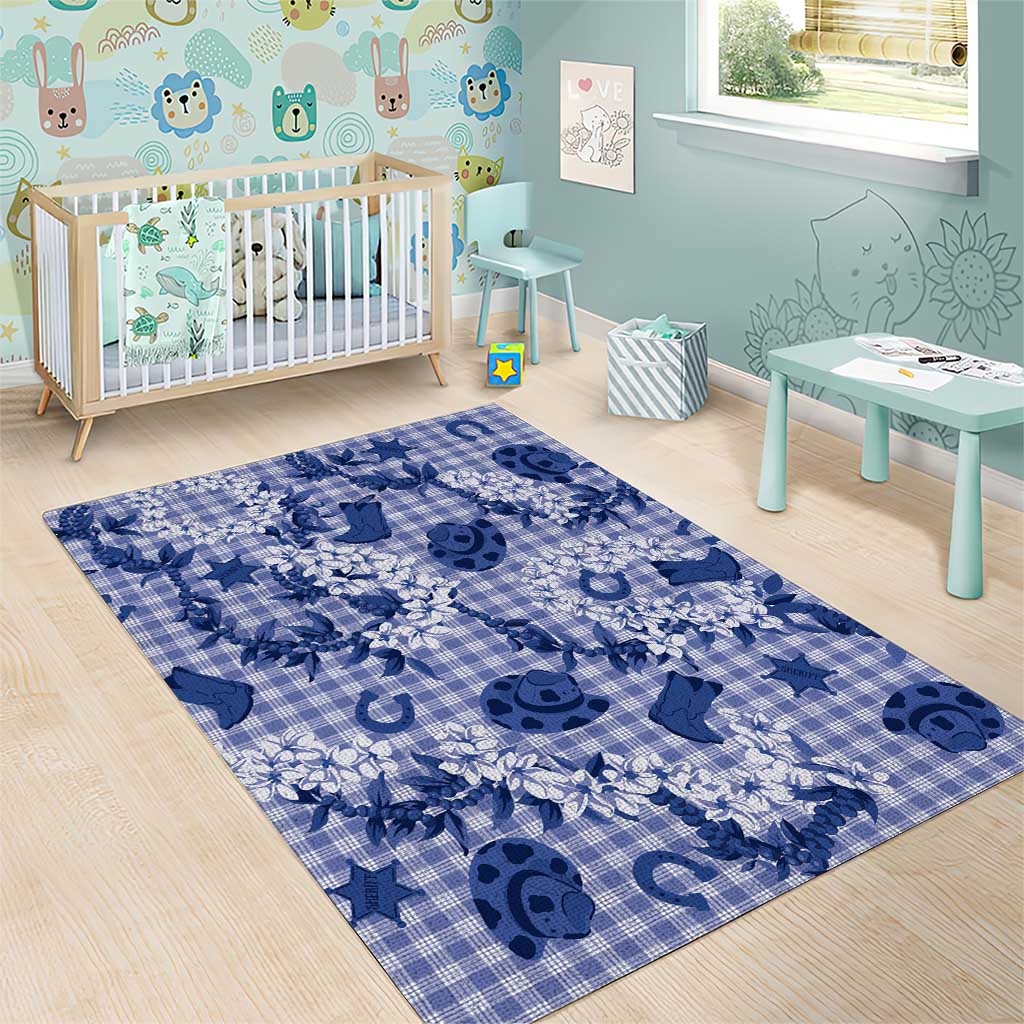 Mokihana Maile Ilima Leis Paniolo Palaka Area Rug Hawaiian Polu Spirit - Polynesian Pride