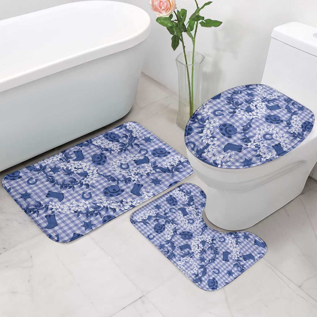 Mokihana Maile Ilima Leis Paniolo Palaka Bathroom Set Hawaiian Polu Spirit - Polynesian Pride