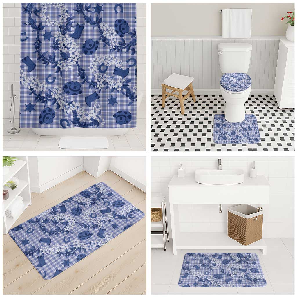 Mokihana Maile Ilima Leis Paniolo Palaka Bathroom Set Hawaiian Polu Spirit - Polynesian Pride