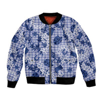 Mokihana Maile Ilima Leis Paniolo Palaka Bomber Jacket Hawaiian Polu Spirit - Polynesian Pride