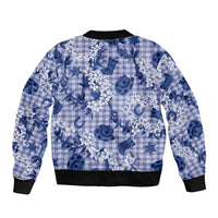 Mokihana Maile Ilima Leis Paniolo Palaka Bomber Jacket Hawaiian Polu Spirit - Polynesian Pride