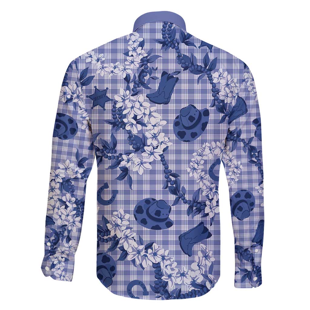 Mokihana Maile Ilima Leis Paniolo Palaka Family Matching Off Shoulder Short Dress and Hawaiian Shirt Hawaiian Polu Spirit - Polynesian Pride