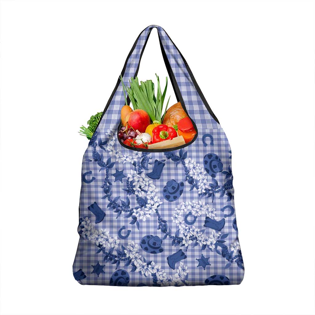 Mokihana Maile Ilima Leis Paniolo Palaka Grocery Bag Hawaiian Polu Spirit - Polynesian Pride