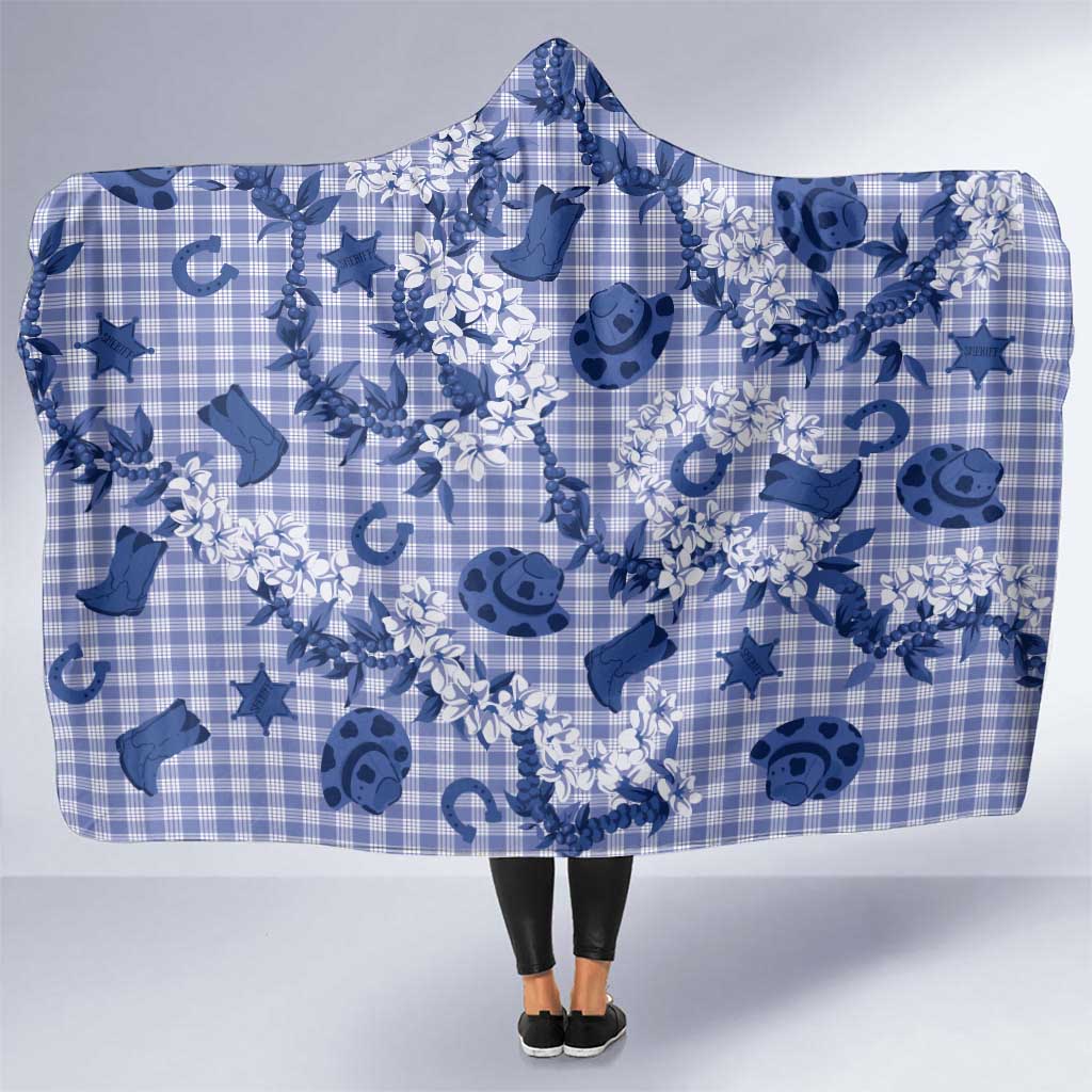 Mokihana Maile Ilima Leis Paniolo Palaka Hooded Blanket Hawaiian Polu Spirit - Polynesian Pride