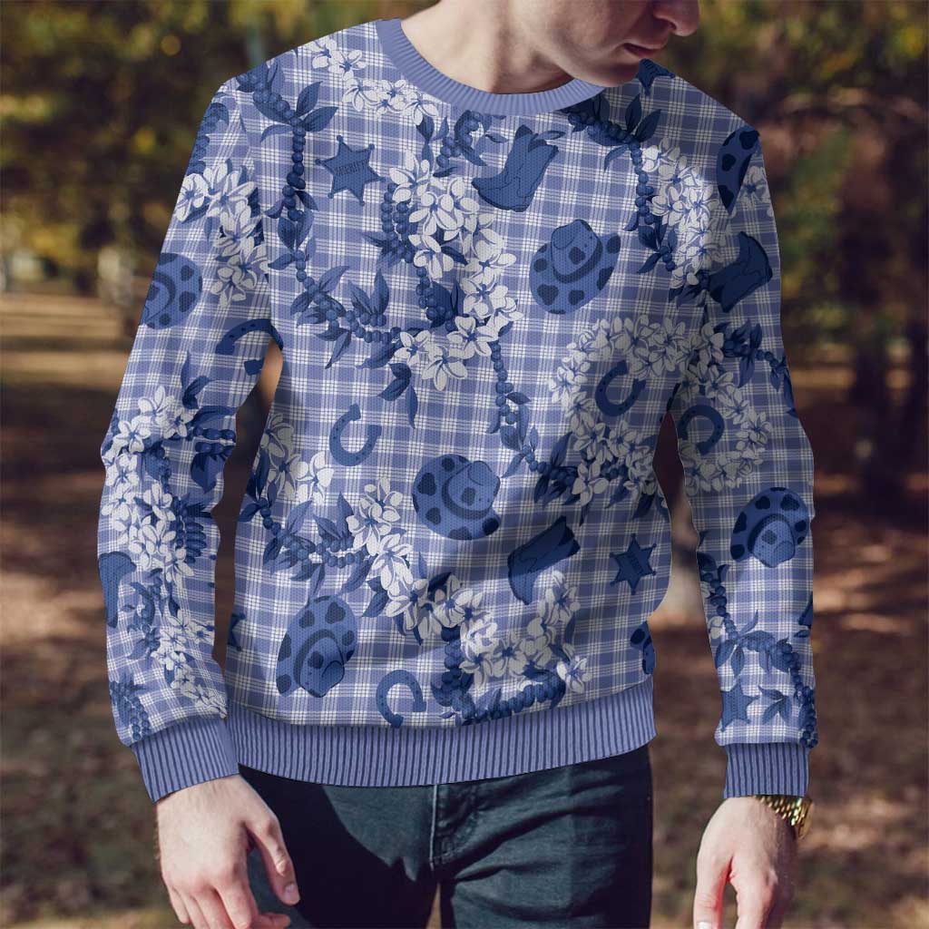 Mokihana Maile Ilima Leis Paniolo Palaka Ugly Christmas Sweater Hawaiian Polu Spirit - Polynesian Pride