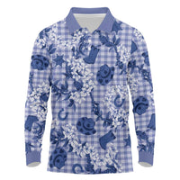 Mokihana Maile Ilima Leis Paniolo Palaka Long Sleeve Polo Shirt Hawaiian Polu Spirit - Polynesian Pride