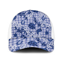 Mokihana Maile Ilima Leis Paniolo Palaka Mesh Trucker Cap Hawaiian Polu Spirit - Polynesian Pride