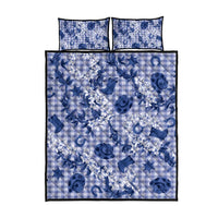 Mokihana Maile Ilima Leis Paniolo Palaka Quilt Bed Set Hawaiian Polu Spirit - Polynesian Pride