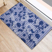 Mokihana Maile Ilima Leis Paniolo Palaka Rubber Doormat Hawaiian Polu Spirit - Polynesian Pride