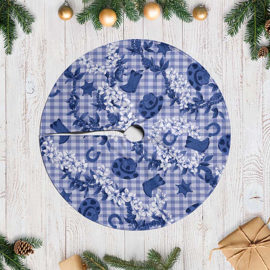 Mokihana Maile Ilima Leis Paniolo Palaka Tree Skirt Hawaiian Polu Spirit LT9 Casual Blue - Polynesian Pride